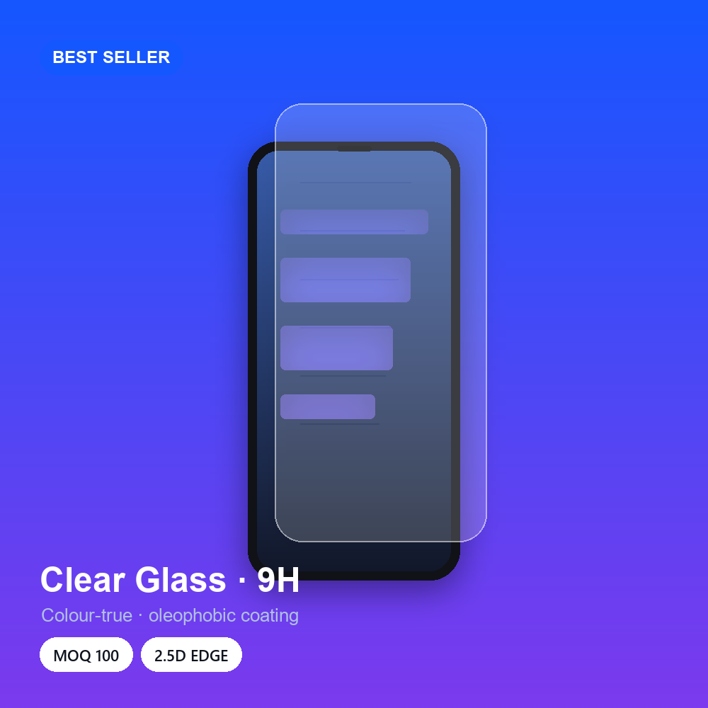 clear tempered glass 9H