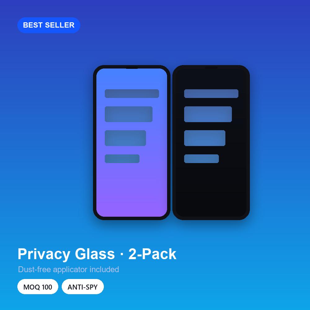 privacy tempered glass 2-pack